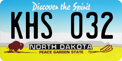 ND license plate KHS032