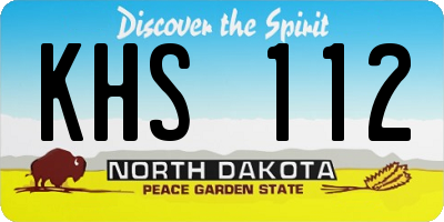 ND license plate KHS112