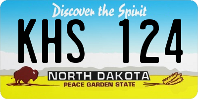 ND license plate KHS124