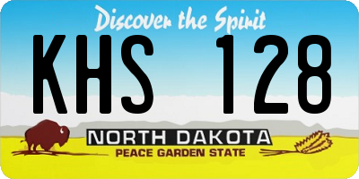 ND license plate KHS128
