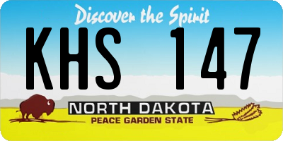 ND license plate KHS147