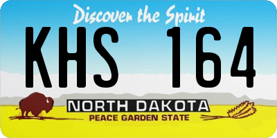 ND license plate KHS164