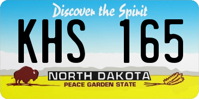 ND license plate KHS165