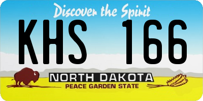 ND license plate KHS166