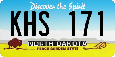 ND license plate KHS171