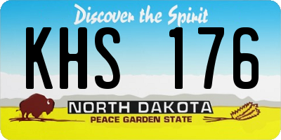 ND license plate KHS176