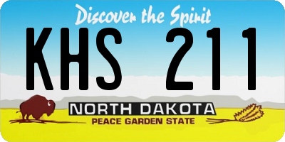 ND license plate KHS211