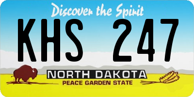 ND license plate KHS247