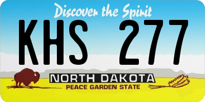 ND license plate KHS277