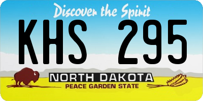ND license plate KHS295
