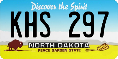 ND license plate KHS297