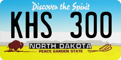 ND license plate KHS300
