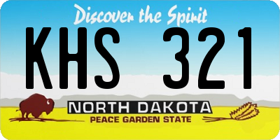 ND license plate KHS321