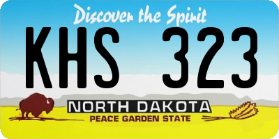 ND license plate KHS323