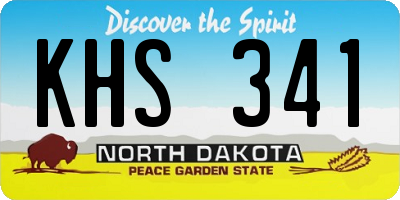 ND license plate KHS341