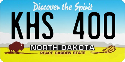 ND license plate KHS400
