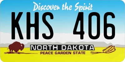 ND license plate KHS406