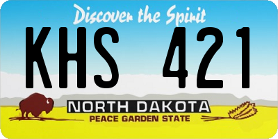 ND license plate KHS421