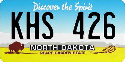 ND license plate KHS426