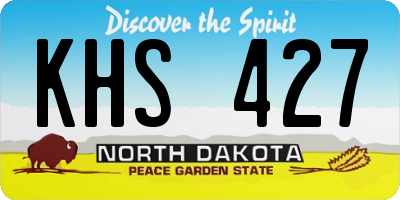 ND license plate KHS427