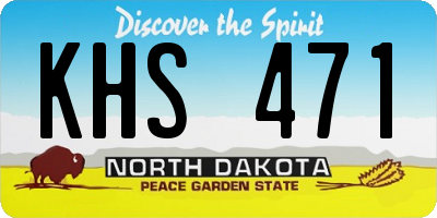ND license plate KHS471