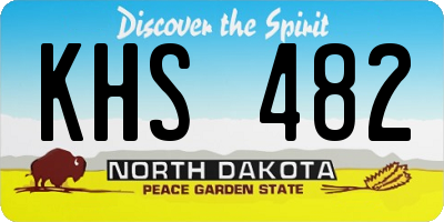 ND license plate KHS482