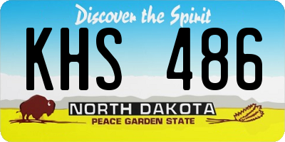 ND license plate KHS486