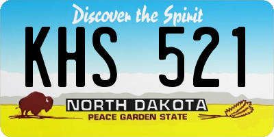 ND license plate KHS521
