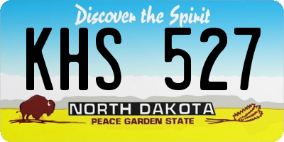 ND license plate KHS527