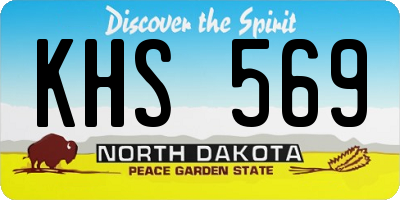 ND license plate KHS569