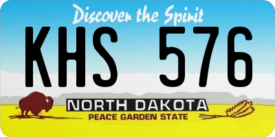 ND license plate KHS576