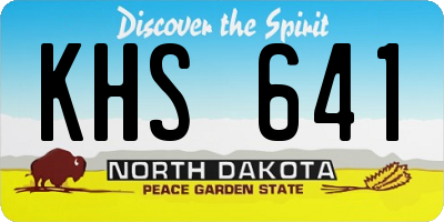ND license plate KHS641