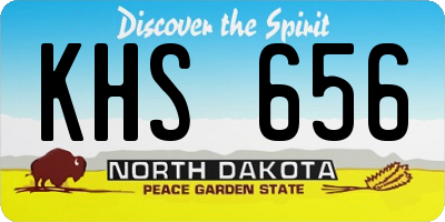 ND license plate KHS656