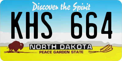 ND license plate KHS664