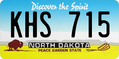 ND license plate KHS715