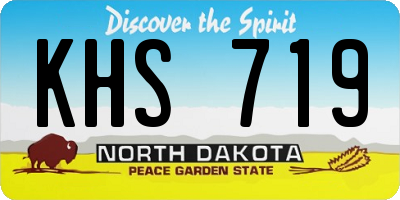 ND license plate KHS719