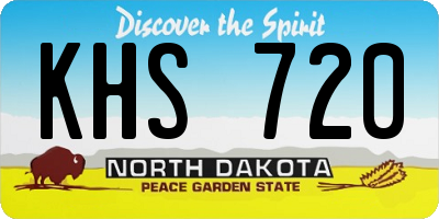 ND license plate KHS720