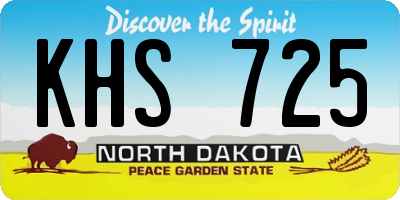 ND license plate KHS725