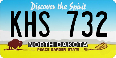 ND license plate KHS732