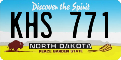 ND license plate KHS771