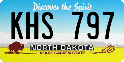 ND license plate KHS797