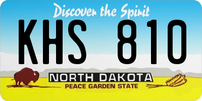 ND license plate KHS810