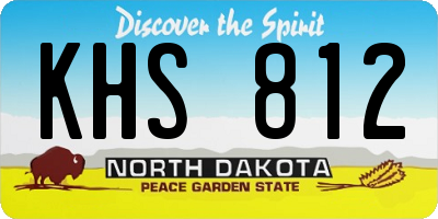 ND license plate KHS812