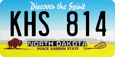 ND license plate KHS814