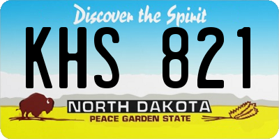 ND license plate KHS821