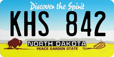 ND license plate KHS842