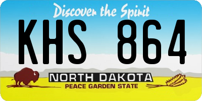 ND license plate KHS864