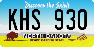 ND license plate KHS930