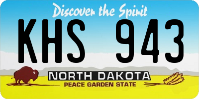 ND license plate KHS943