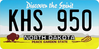 ND license plate KHS950